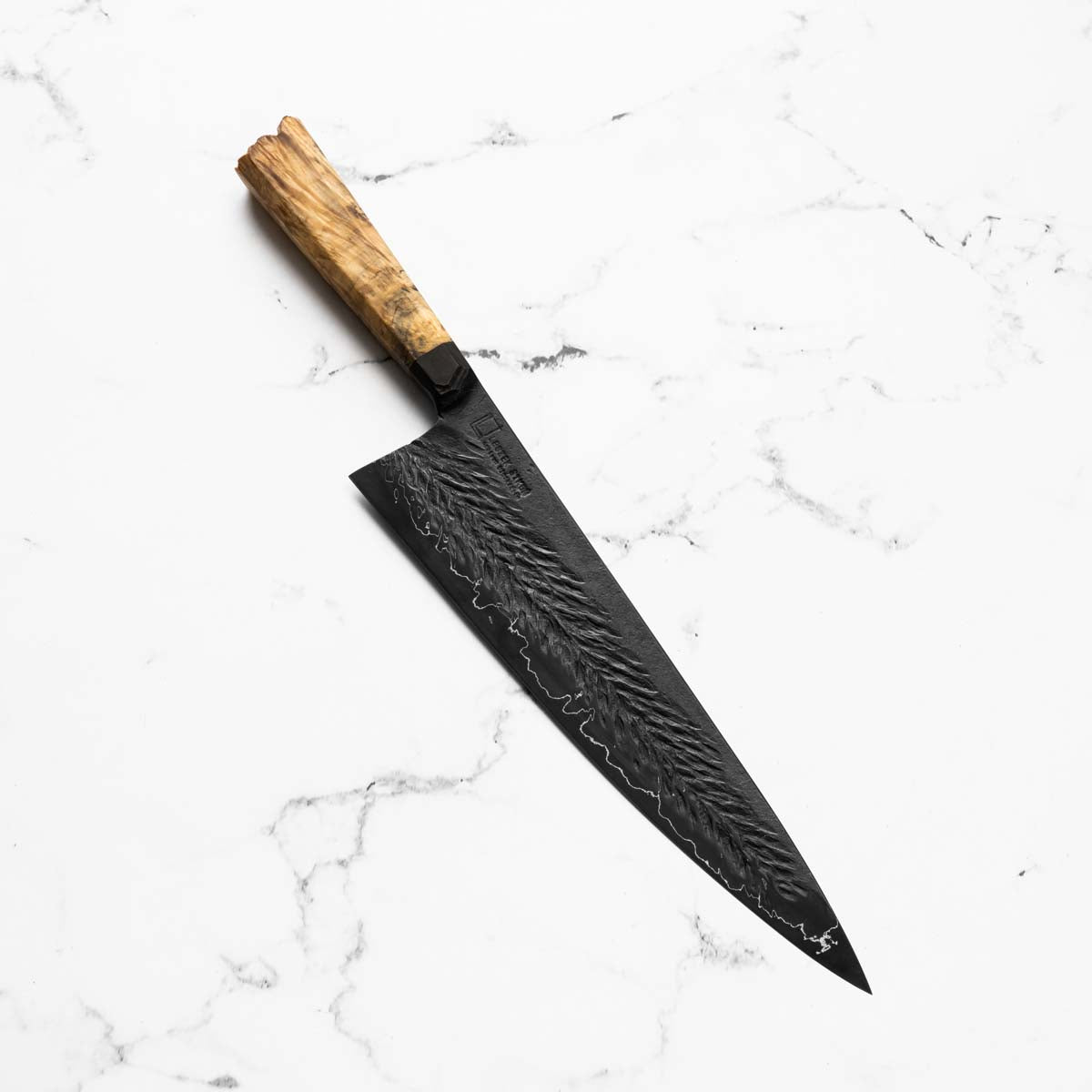 Leszek Sikon Hammer S Grind Gyuto- Spalted Maple