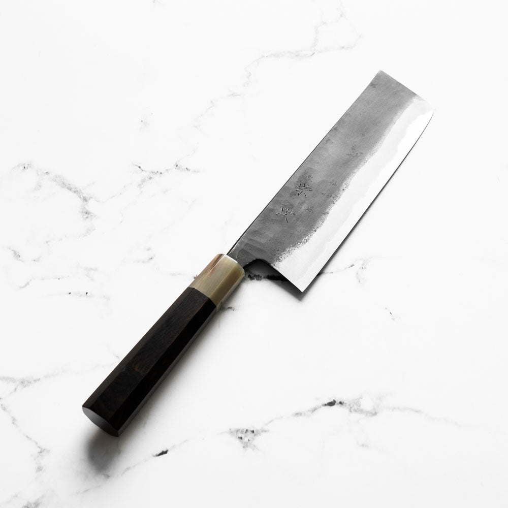 Morihei Munetsugu Blue 2 Kurouchi Nakiri 165mm