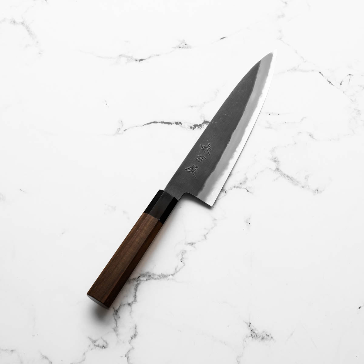 Mutsumi Hinoura Ajikataya White 2 Gyuto 210mm - Rosewood & Black Horn