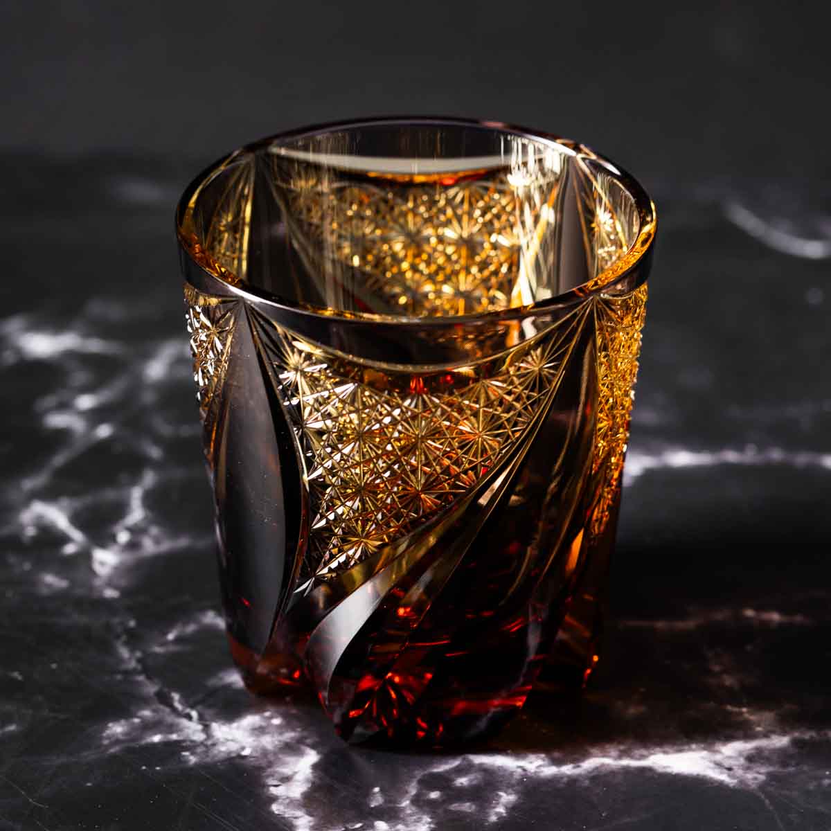 Nemoto Glass Crafts Rock Glass Harp Red