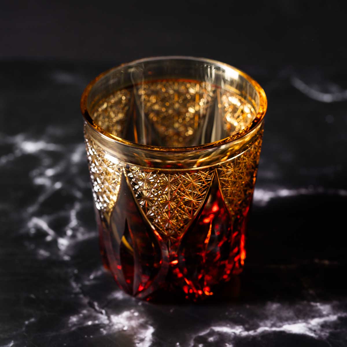 Nemoto Glass Crafts Rock Glass Shizuku Red