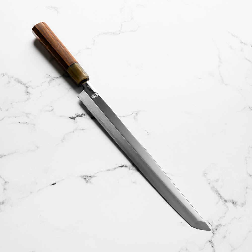 Sakai Kikumori "Choyo" Ginsan Sakimaru Takohiki 300mm - Quince