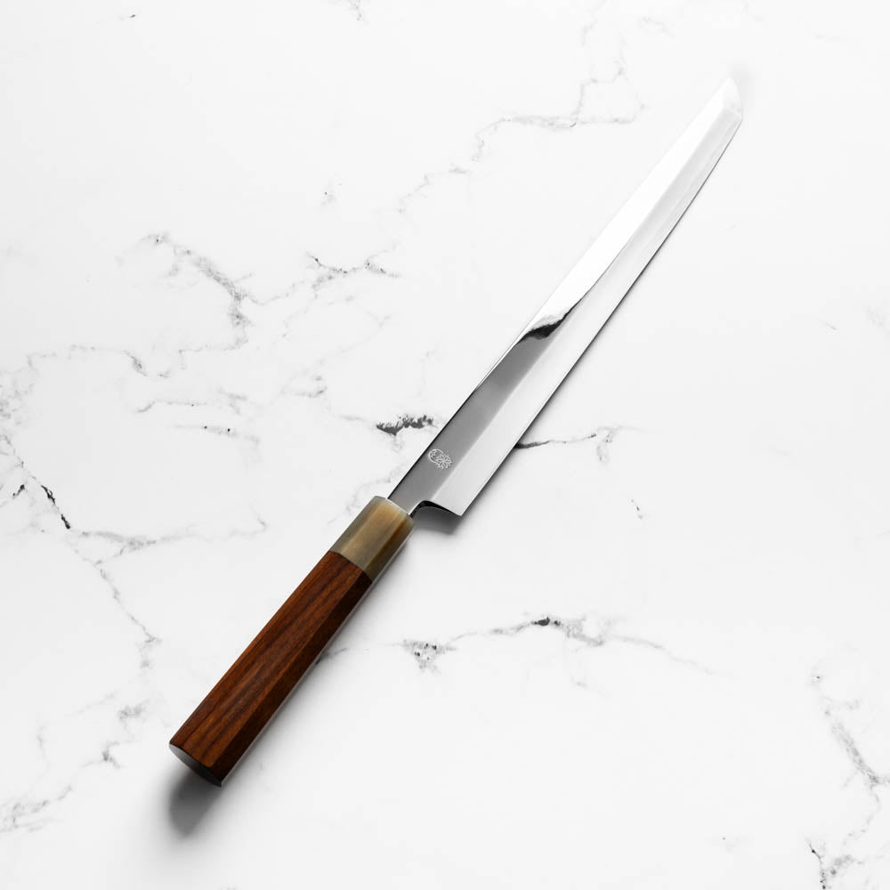 Sakai Kikumori "Choyo" Ginsan Sakimaru Takohiki 300mm - Quince