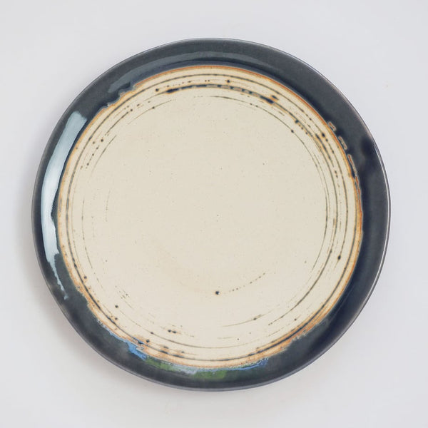Bread & Rice Glossy Glaze Large Plate - Indigo