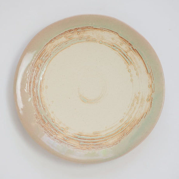 Bread & Rice Glossy Glaze Large Plate - Clear