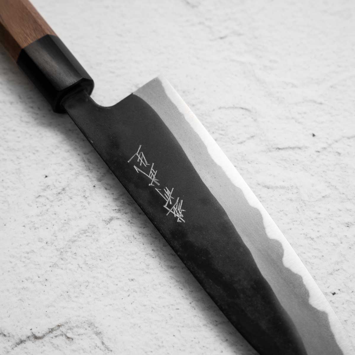 Shiro Kamo Blue 2 Kurouchi Santoku 165mm