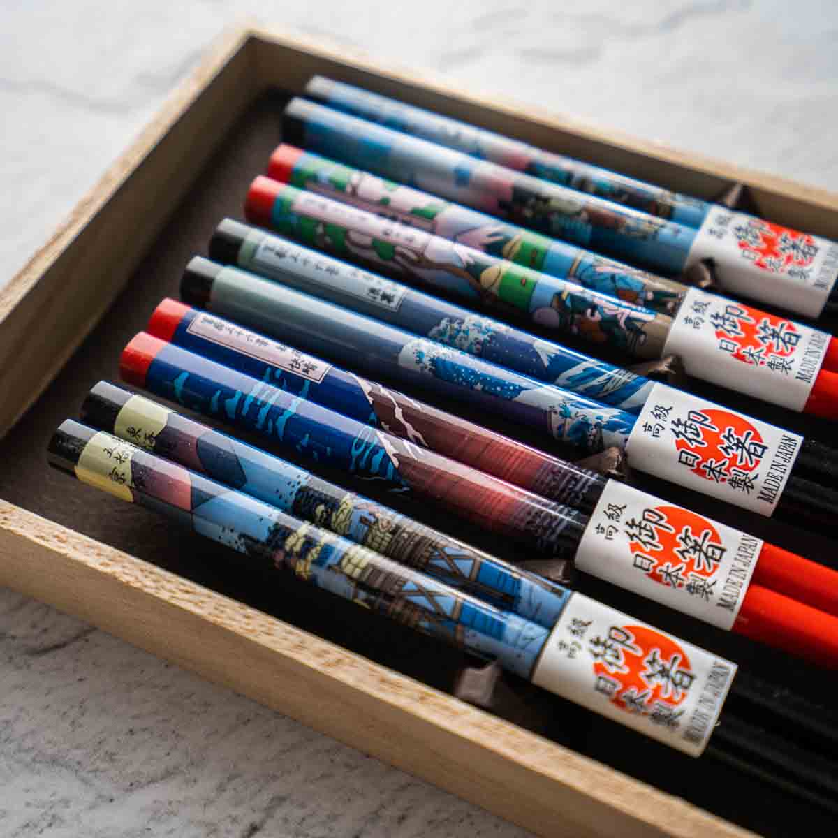 Chopstick Set of 5 - Mt Fuji